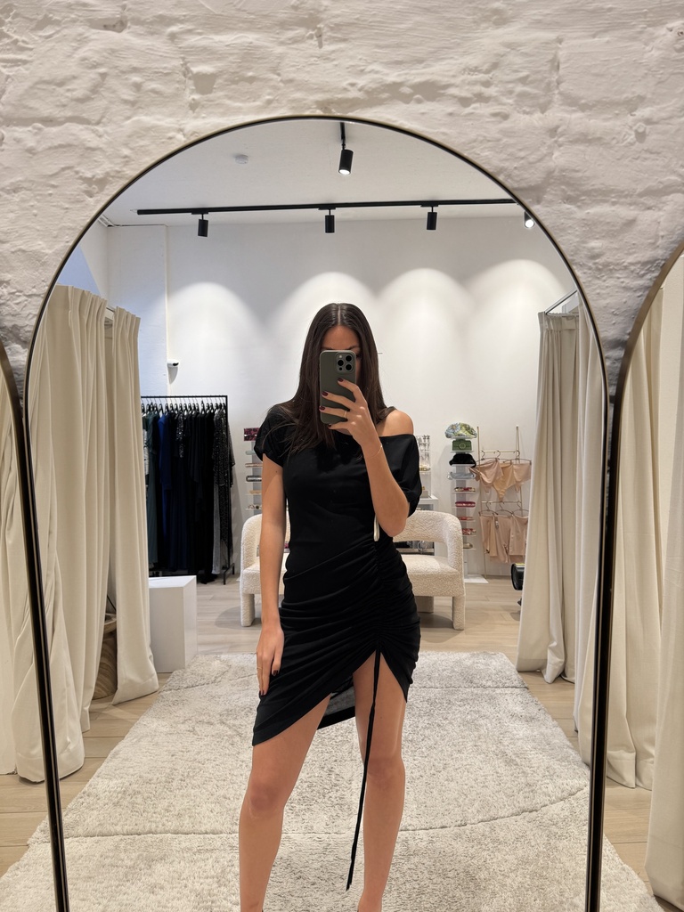 TRUSSARDI - Robe noire avec cordon - P0023  