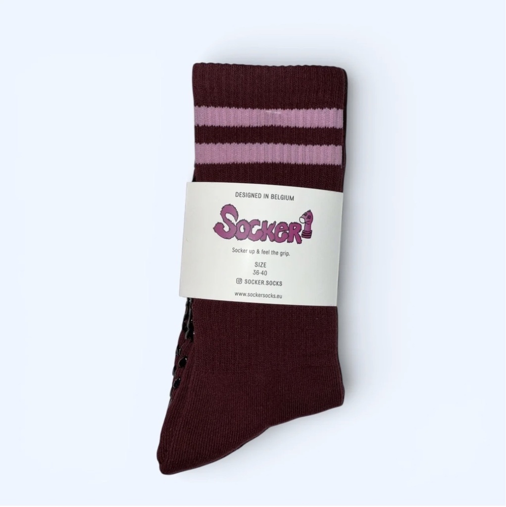 Socker - chausettes - Burgundy & pink 