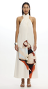 Robe Astrid Maxi Blanche à motifs - T36/38 - P0043 