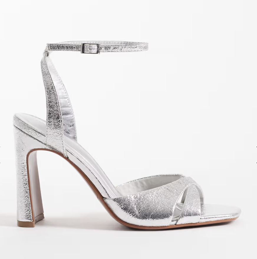 Talons argenté à bout carré - taille 38 - T43