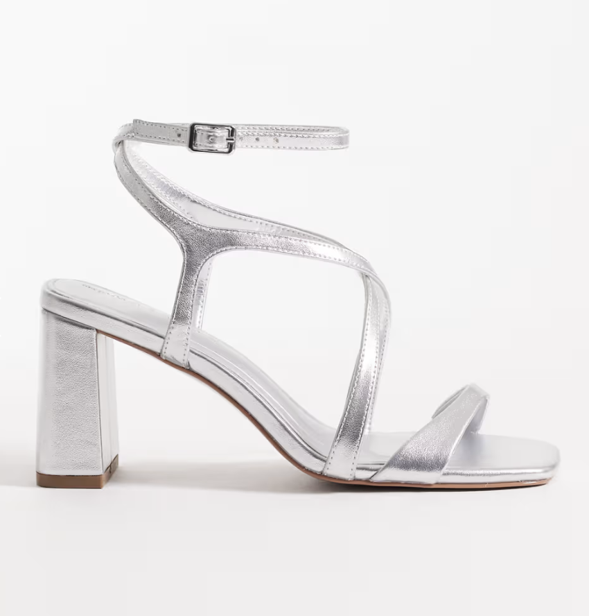 Talons argenté à bout carré - taille 39 - T49