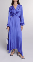 MAJE - Robe Maxi violet satinée longues manches - P0081
