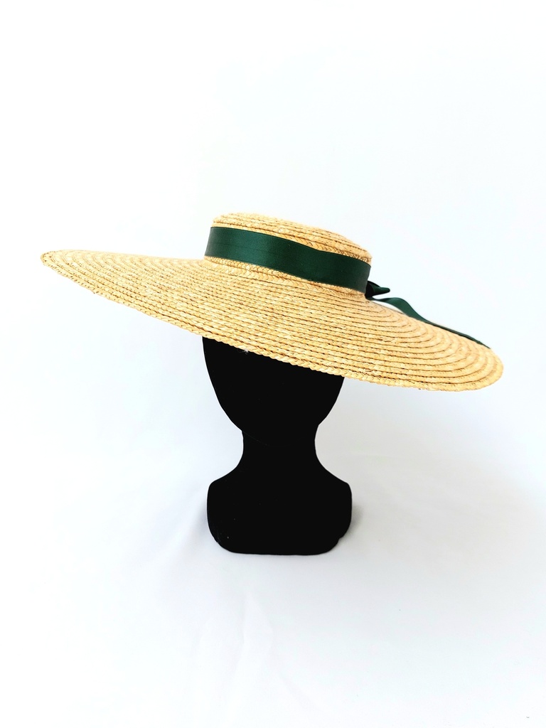 T&O CONCEPT - Chapeau Paille Small Vert - A551