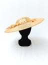 T&O CONCEPT - Chapeau vieux rose à fleurs roses et beiges  - A638