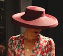 T&O CONCEPT - Chapeau Audrey Hepburn Bordeaux - A680