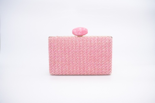 Sac rose effet osier  - A733
