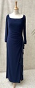 RALPH LAUREN - Robe Maxi bleu marine - T42 - C02704