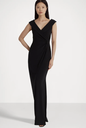 RALPH LAUREN - Robe Maxi noire col smocking- T38 - C02718