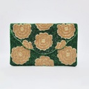 Sac vert à fleurs- A759