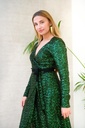 Robe Midi sequins verts Andamane - C02908