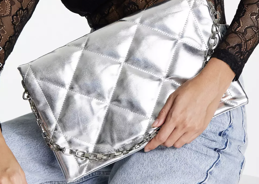 Sac Argenté Matelassé - A841