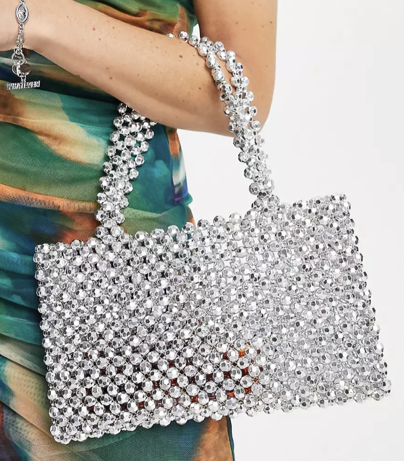Sac Argenté Perlé - A843