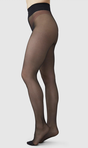 Malva Ladder Resistant Tights 20 Den - Black - Swedish Stockings