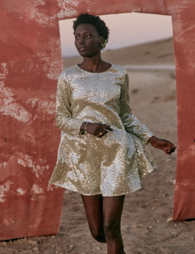 [C03022] SEZANE - Robe Mini sequin - T38 - C03022