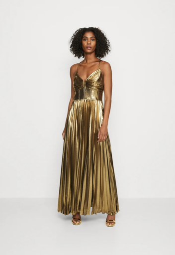 [C03038] BANANA REPUBLIC - Robe Midi doré - T40 - C03038