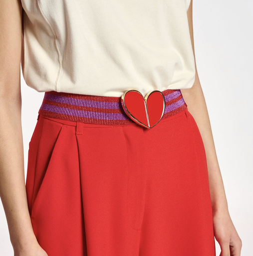 [B069] ESSENTIEL - Ceinture Coeur Rouge TU - B069