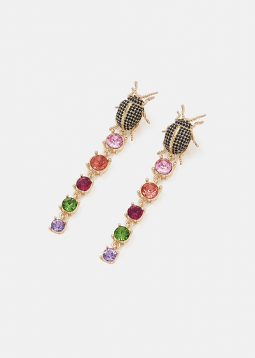 [A901] LOC - ESSENTIEL - Bijoux - Longues boucles d'oreilles coléoptère A901
