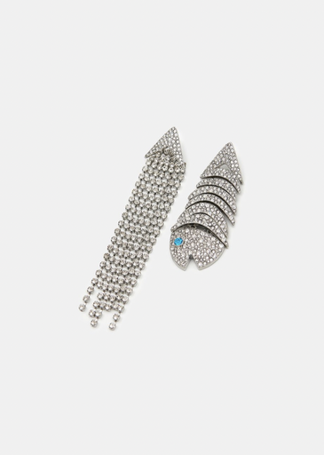 [A906] LOC - ESSENTIEL - Bijoux - Boucles d'oreilles à strass argentées - A906