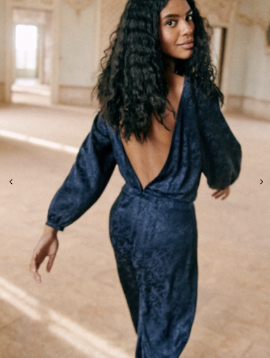 [C03074] SEZANE - Combinaison longue bleue DEBBIE T38 - C03074