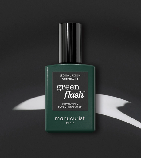 Vernis Semi-Permanent Green Flash - ANTHRACITE - Manucurist