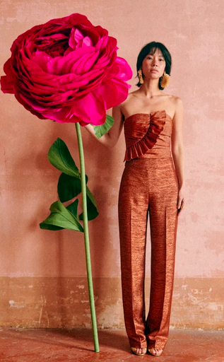 [C03092] SEZANE - JOSEPHINE -  Ensemble Haut et Pantalon Catherine Bronze T36 - C03092