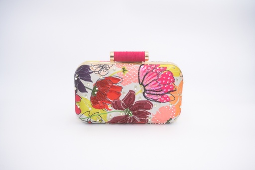 [A933] Sac Perles fleurs -  A933