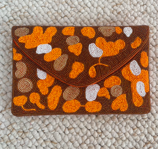 [A931] Sac Perles Oranges et Marrons - A931
