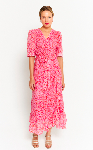 [C03140] MAISON GUILLEMETTE - Robe Midi - T38 - SCARLETT - C03140