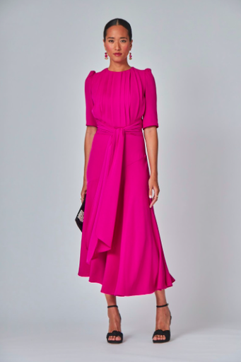 [C03156] Robe Midi fuchsia  - T44 - C03156