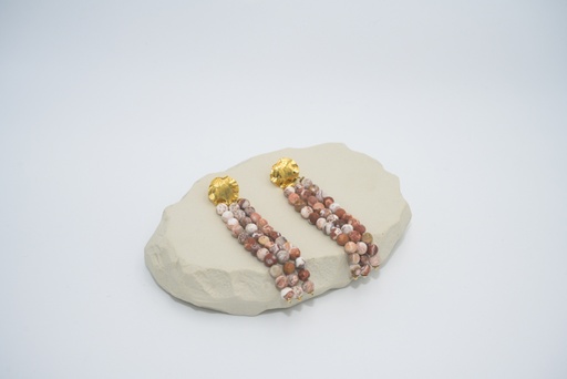 [A993] LOC - ELISE TSIKIS - Bijoux - Boucles d'oreilles MADERA Rose - A993