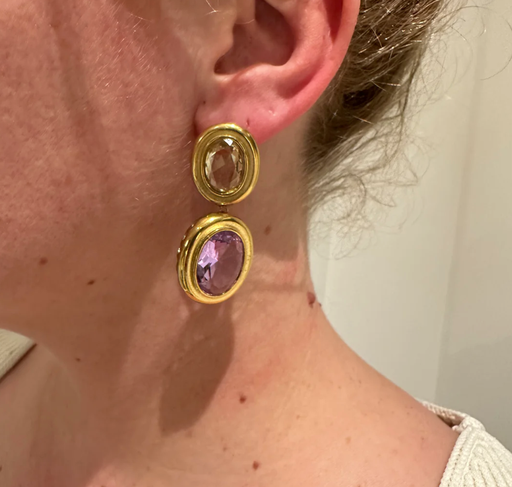 [A1010] LOC - HARPIE - Bijoux - Boucle D'oreilles LOLITA YELLOW - A1010