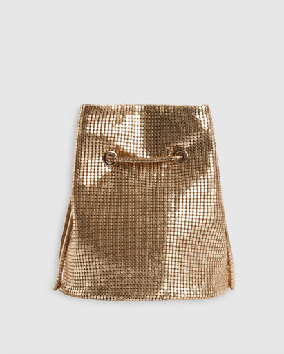 [A1033] CLAUDIE PIERLOT- Sac maille dorée - A1033