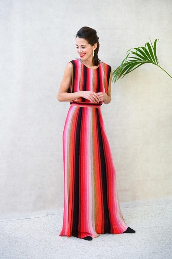[C03261] LUXE - MISSONI - Robe Maxi lignée - T36 - C03261