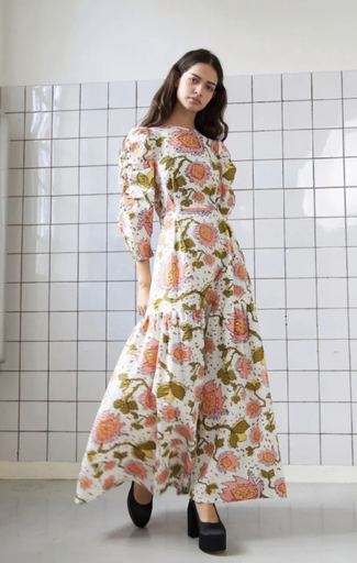 [C03267] STELLA NOVA - Robe Midi fleurie - C03267