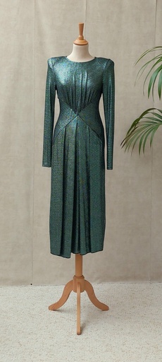 ANIYE BY - Robe Midi verte irisée - T40 - C03276