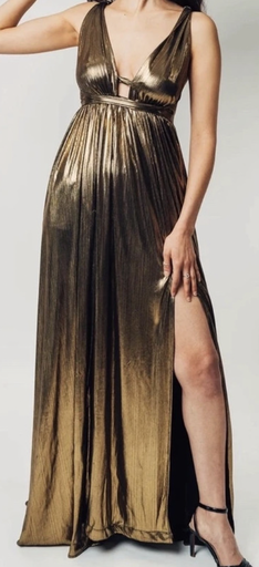 [C03281] BRONX AND BANCO - Robe Maxi dorée  - T36 - C03281