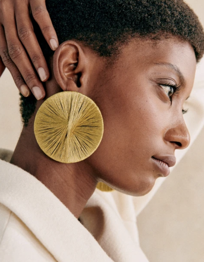 LOC - SEZANE - Bijoux - BO rond tressé doré -  A1044