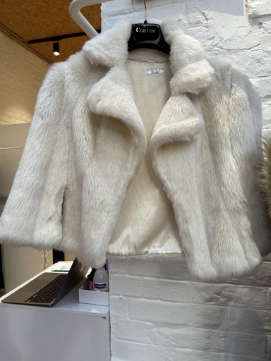 SANS MARQUE - Veste fourrure blanche  - C00696