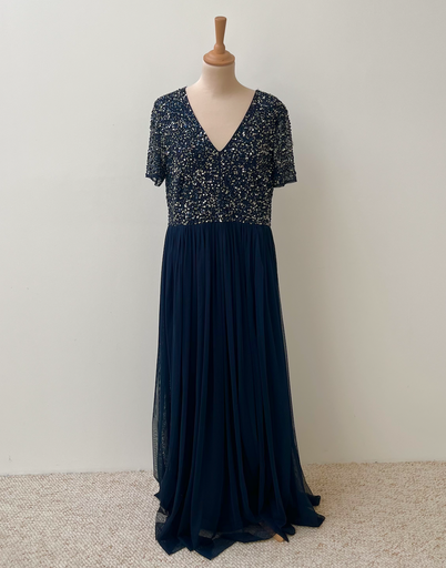 [C00984] MAYA - Robe longue bleue  - C00984