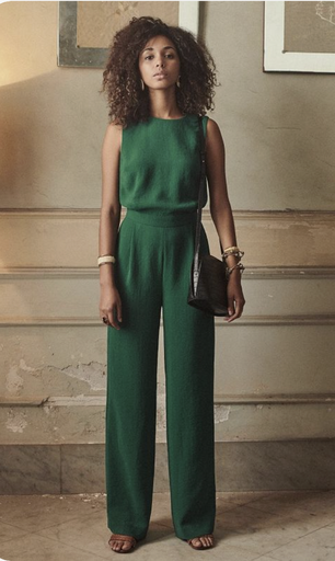 SEZANE - Combinaison longue verte VANI - C01477