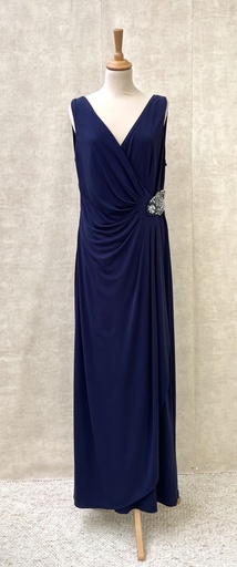 CALVIN KLEIN - Robe Maxi bleue - T46 - C01815