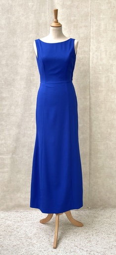 [C01895] ADOLFO DOMINGUEZ - Robe Midi bleue - T34 - C01895