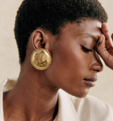 [A1047]  BO SEZANE - Bijoux - rond doré -  A1047