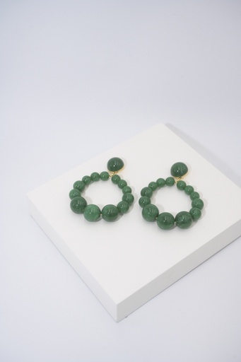 [A1053] LOC - SEZANE - Bijoux - Boucles d'oreilles vertes -  A1053