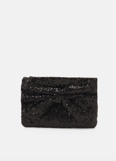 [A1056] Sac noir paillettes noeud - A1056