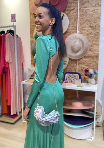 [C03311] ANIYE BY - Robe Maxi verte dos nu - CO3311