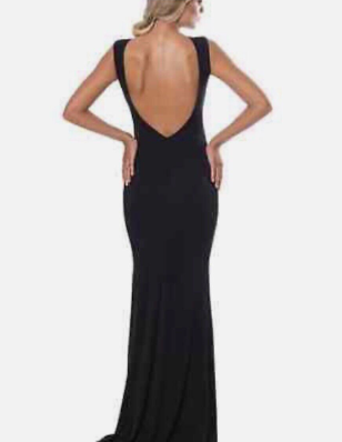 [C03320] NADINE MERABI - Robe Maxi noire dos nu - T36 - C03320