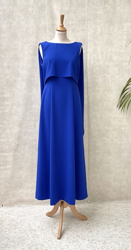 ADOLFO DOMINGUEZ - Robe Midi bleue  - T38 - C03321