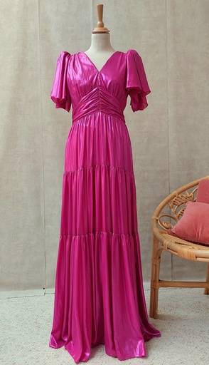 [C03377] ANIYE BY - Robe Maxi rose - C03377