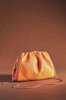 [A1075] Sac en cuir tressé orange - A1075